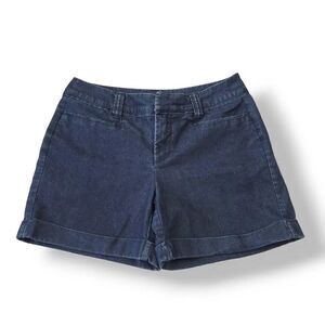 Khakis & Co. Cuffed Denim Shorts in Dark Wash Style 30186 Size 4P